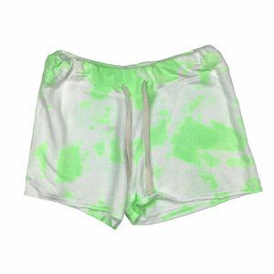 Sundry Green White Tie Dye Shorts Athletic Swimsuit Cover Beach Drawstring XS 0